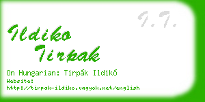 ildiko tirpak business card
